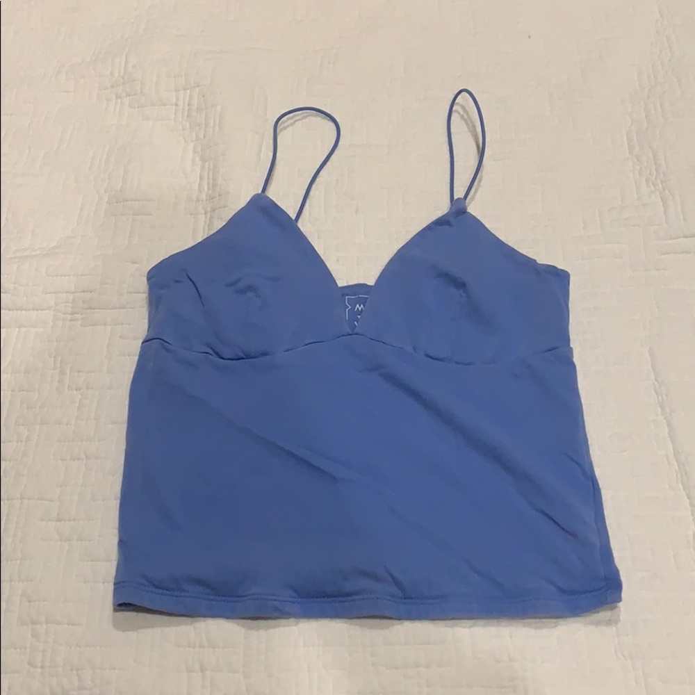 Blue v-beach tank top